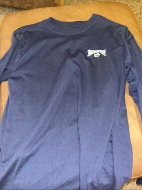 Southern Tide Navy Long-Sleeve Logo Tee